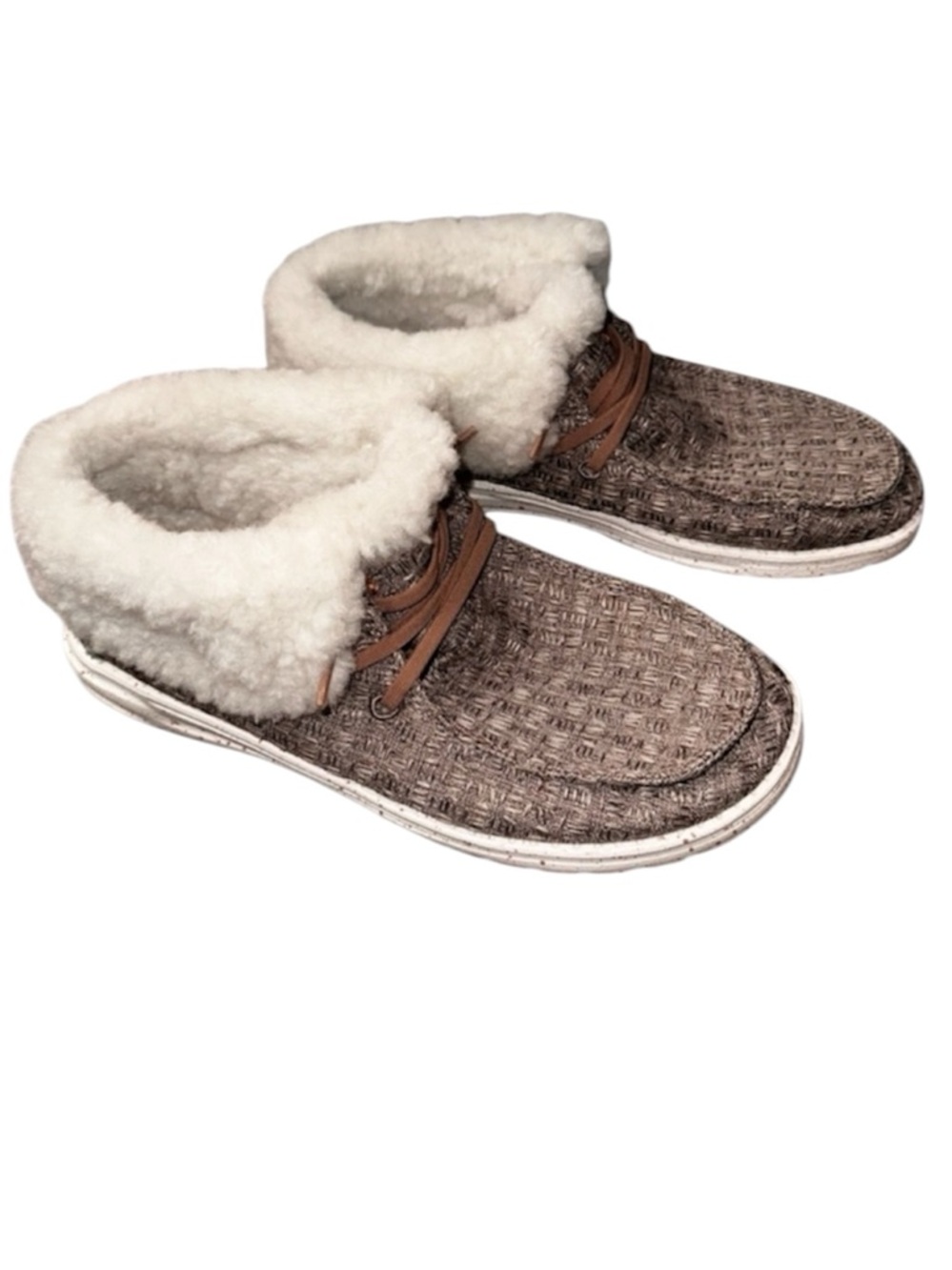 Hey Dude Wendy Fold Over Cozy Boot Sherpa Lined Winter Slip On Sneaker Size 7